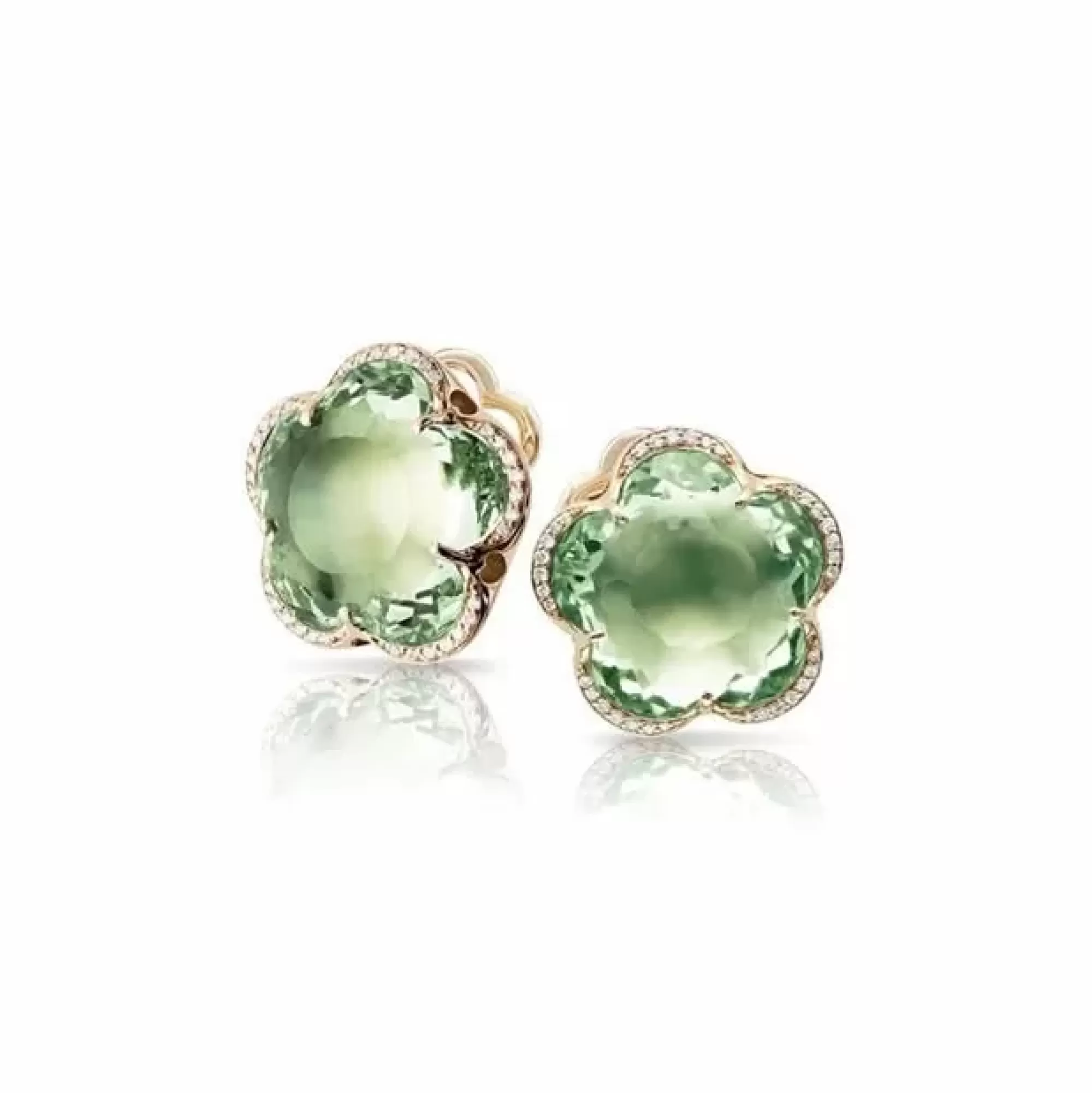 Pasquale Bruni Bon Ton Dolce Vita 18K Rose Gold Prasiolite Flower Earrings Hot