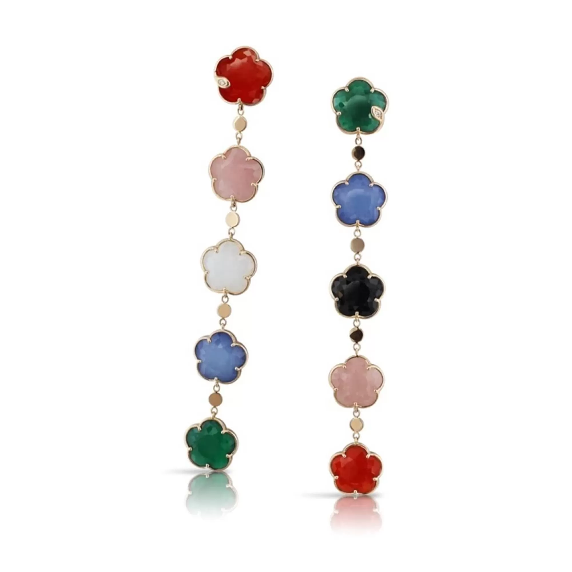 Pasquale Bruni Petit Joli 18K Rose Gold Multi Stone Drop Earrings Best Sale