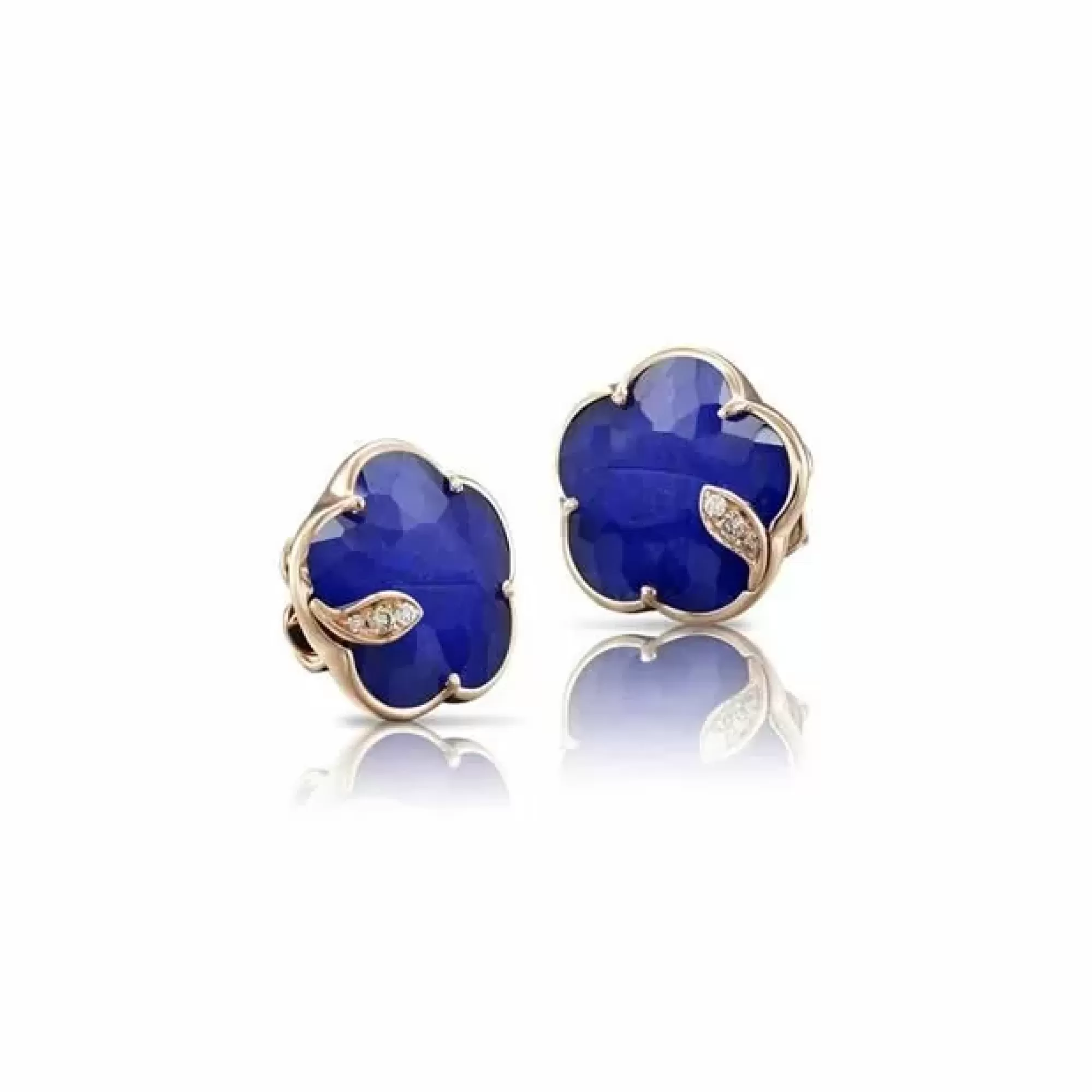 Pasquale Bruni Petit Joli 18K Rose Gold Rock Crystal And Lapis Earrings Flash Sale