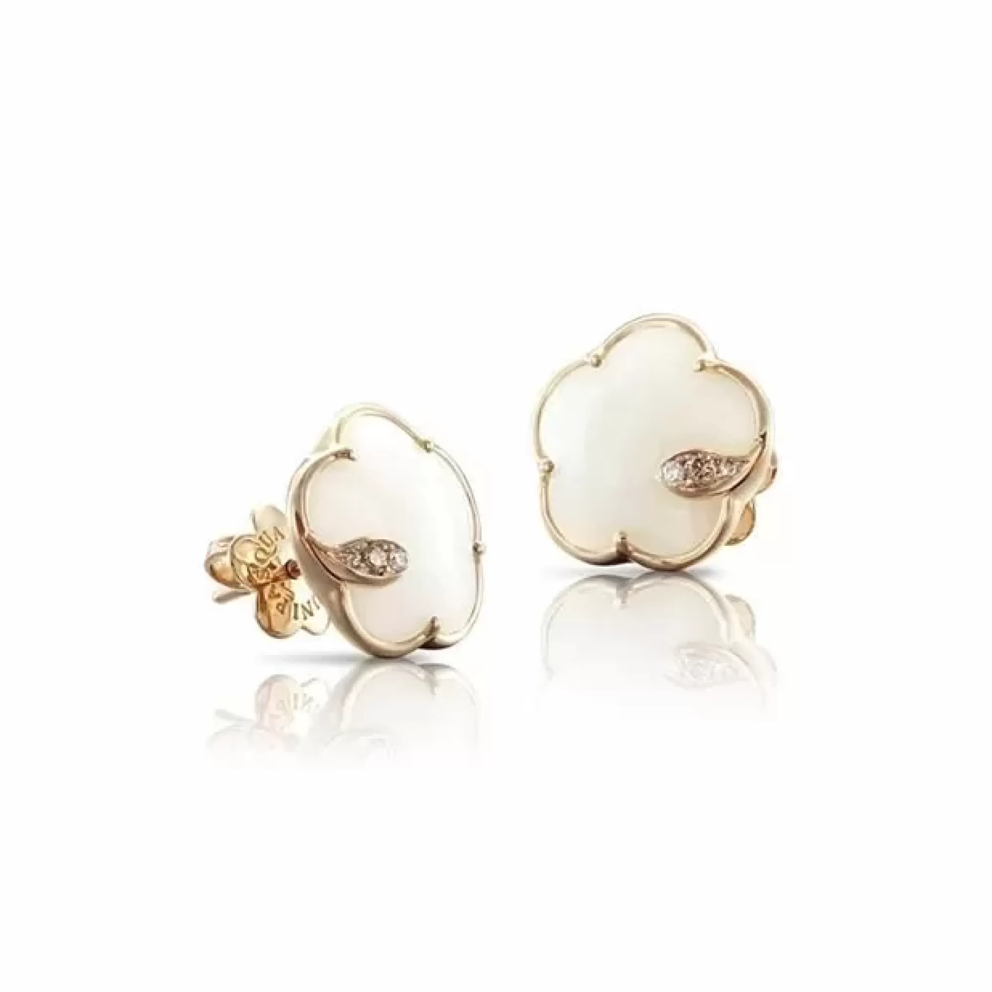 Pasquale Bruni Petite Joli 18K Rose Gold White Agate Earrings Cheap