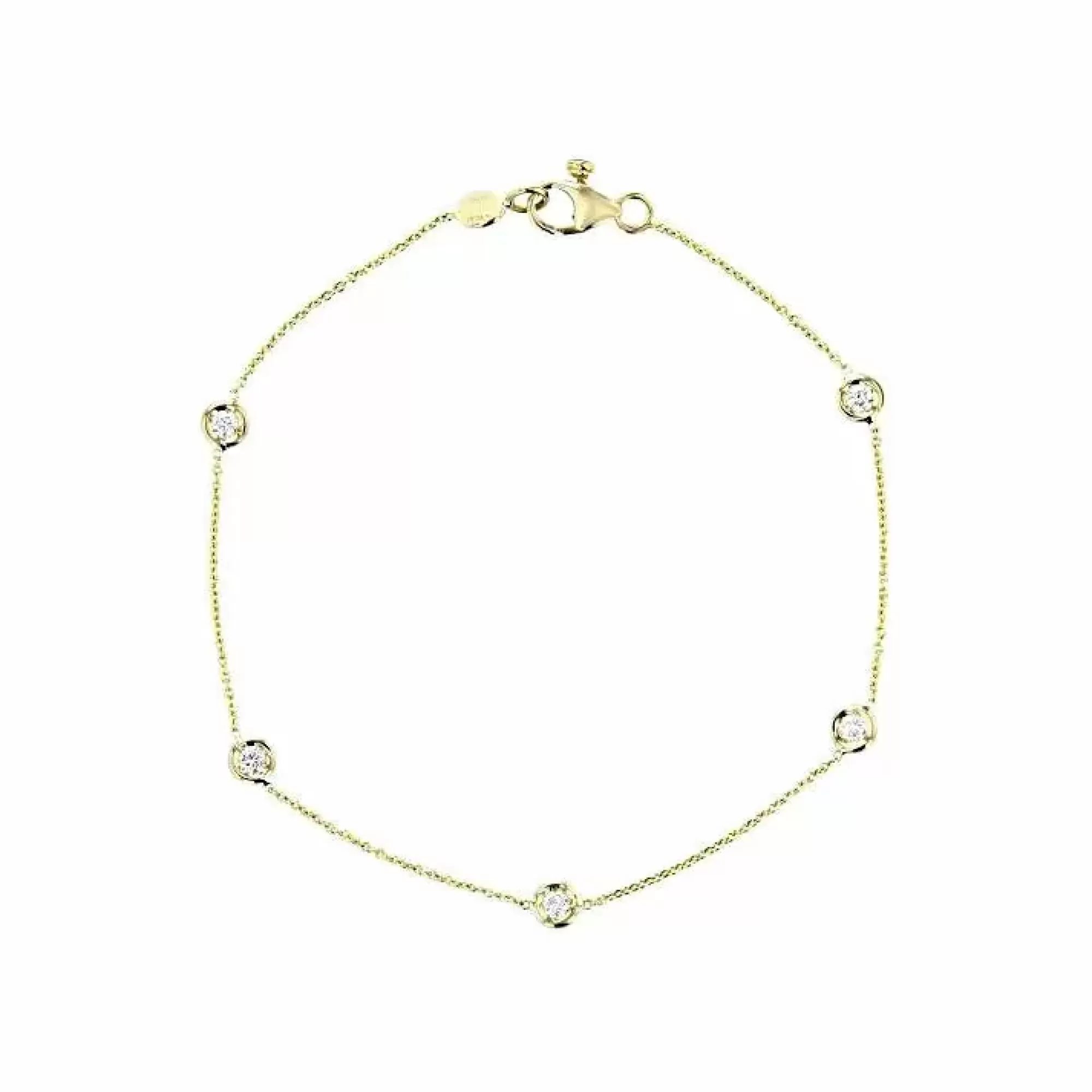 Roberto Coin Diamonds By The Inch 18K Diamond Station Bracelet Clearance