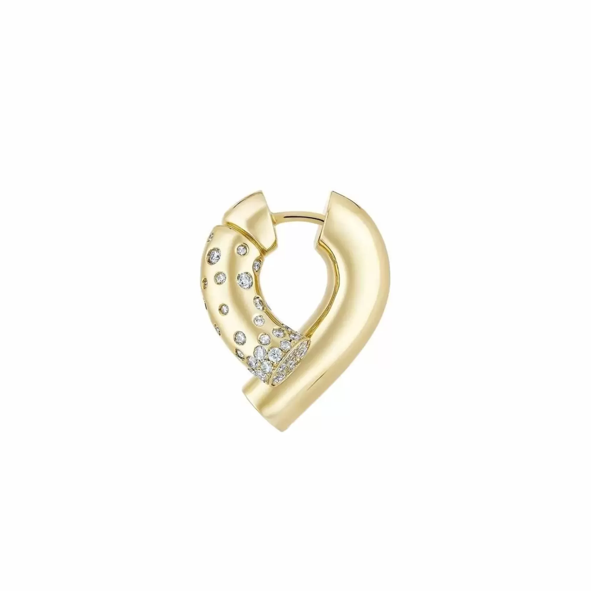 Tabayer Oera 18K Gold Pave Diamond Hoop Earrings Discount