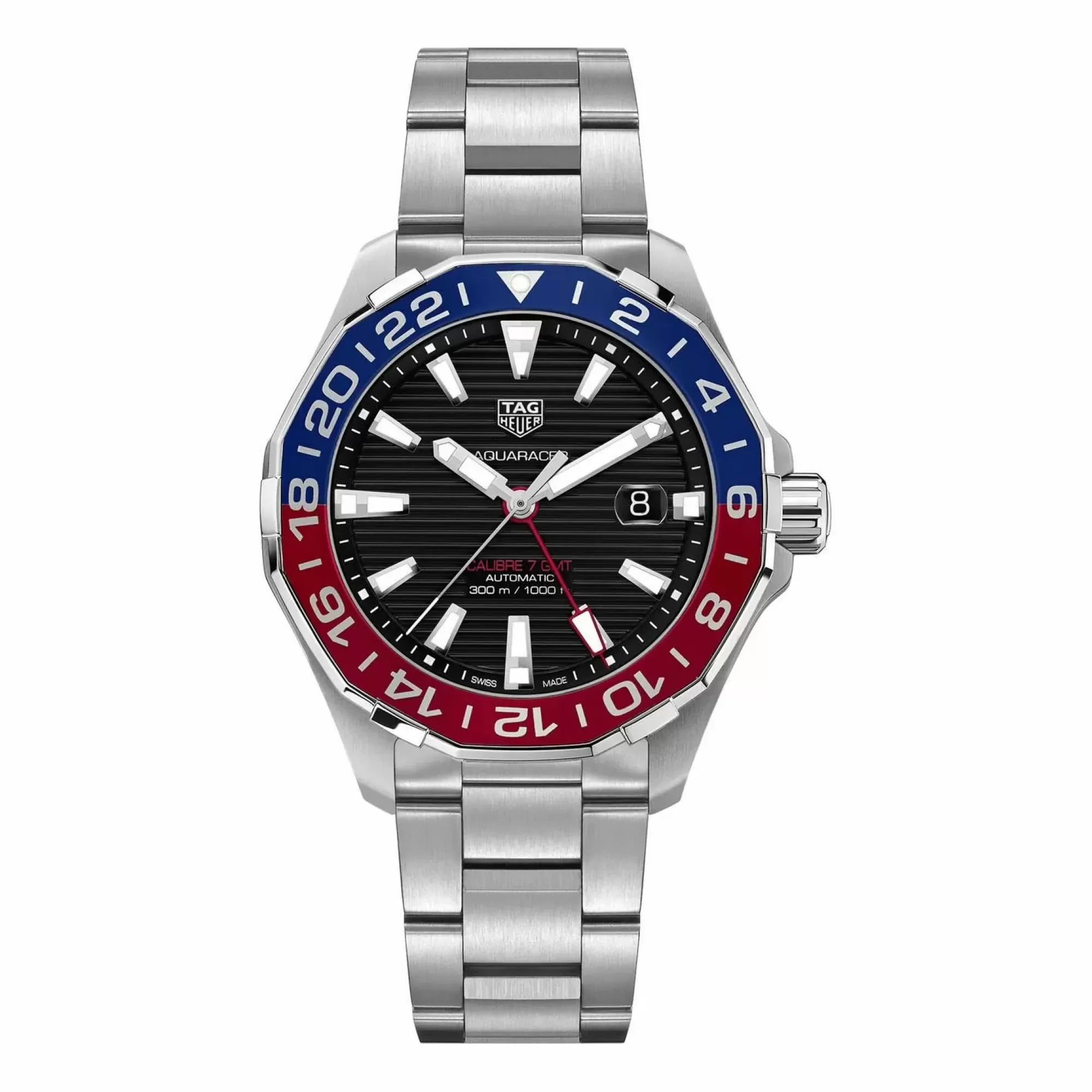 Tag Heuer Aquaracer Gmt Blue & Red 43Mm New