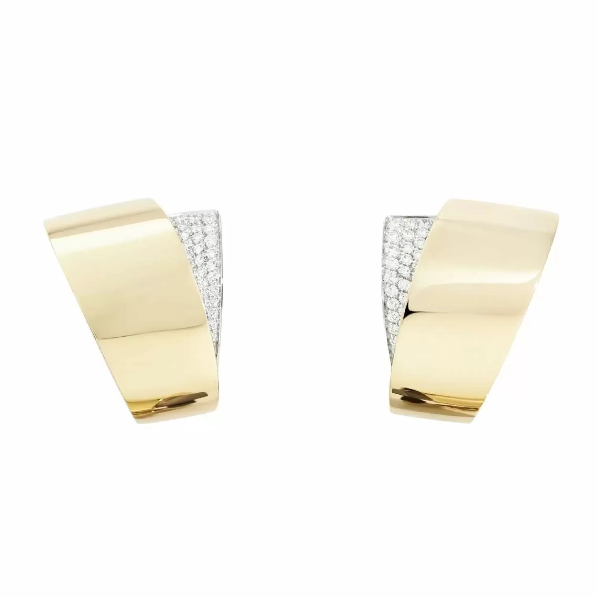 Vhernier Tourbillon 18K Rose And White Gold Diamond Clip Earrings Clearance