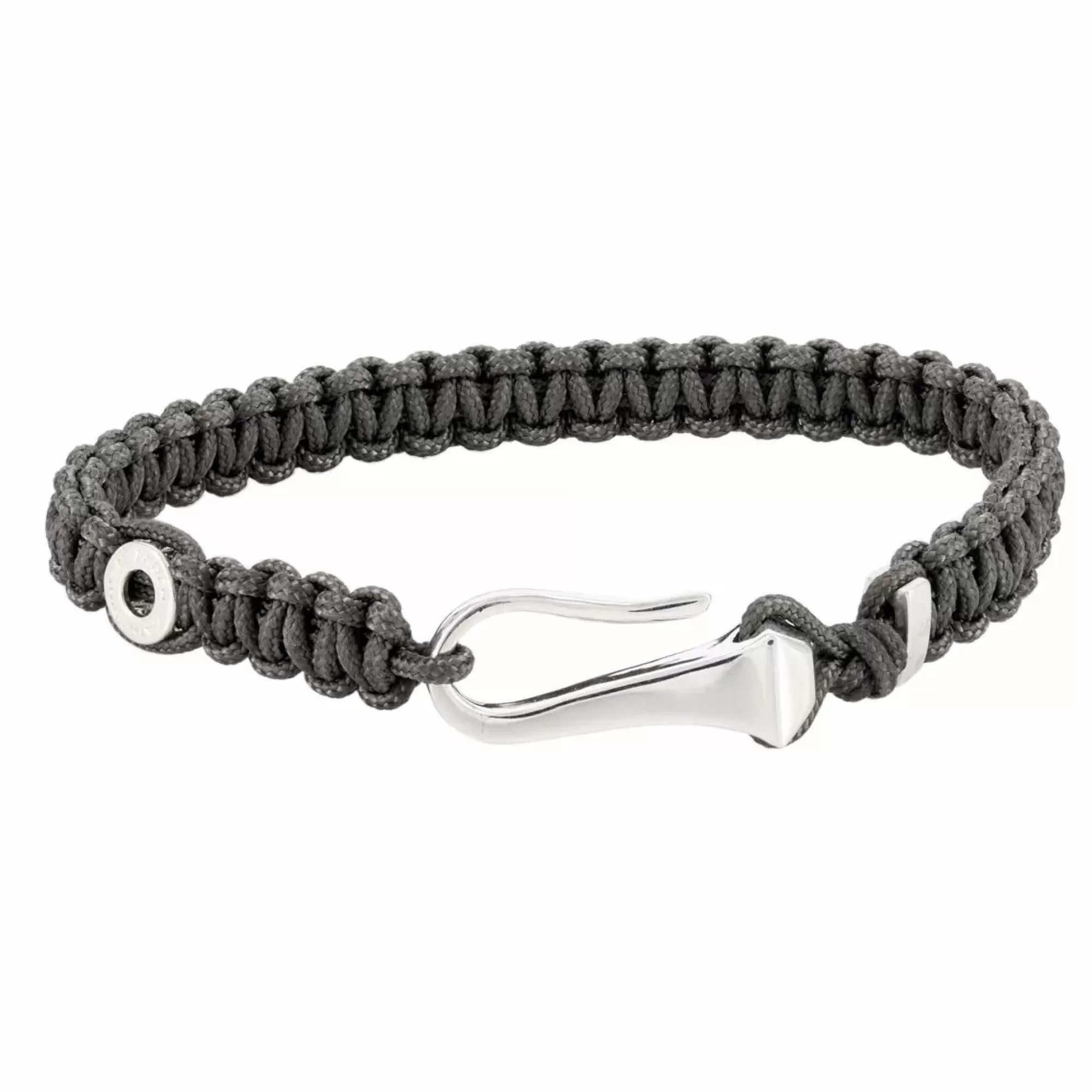 Zadeh New York Clou Medium Grey Macrame Bracelet Cheap