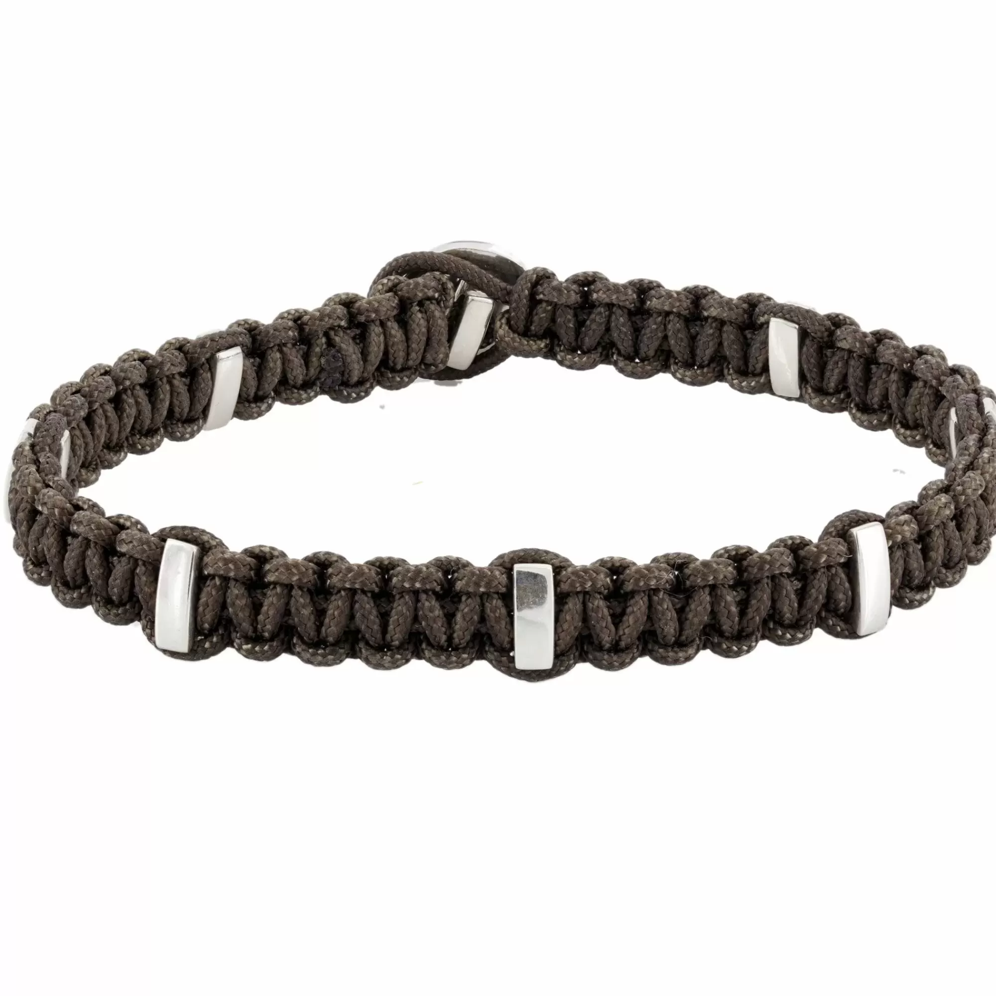 Zadeh New York Santos Medium Brown Macrame Bracelet New