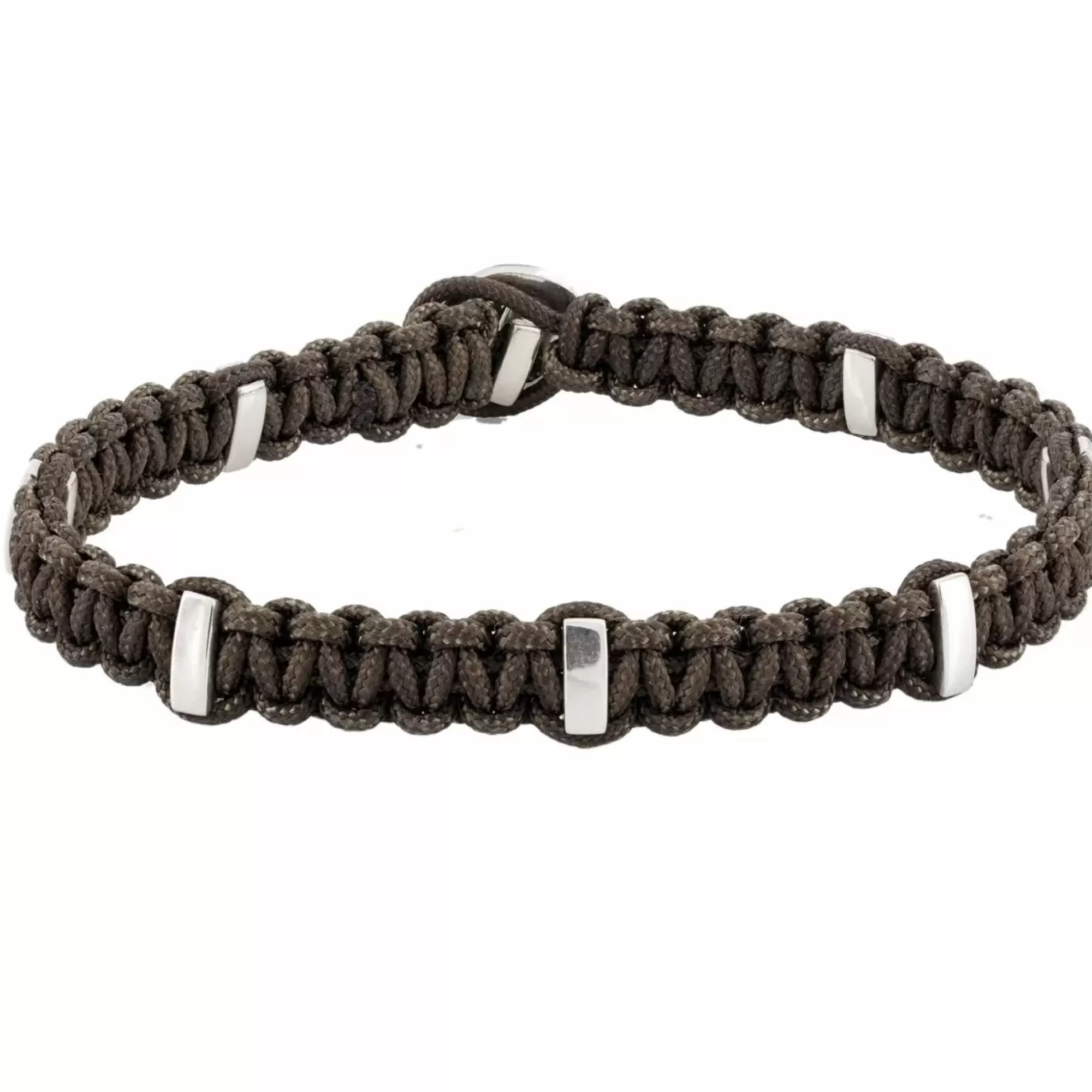 Zadeh New York Santos Small Brown Macrame Bracelet Best Sale