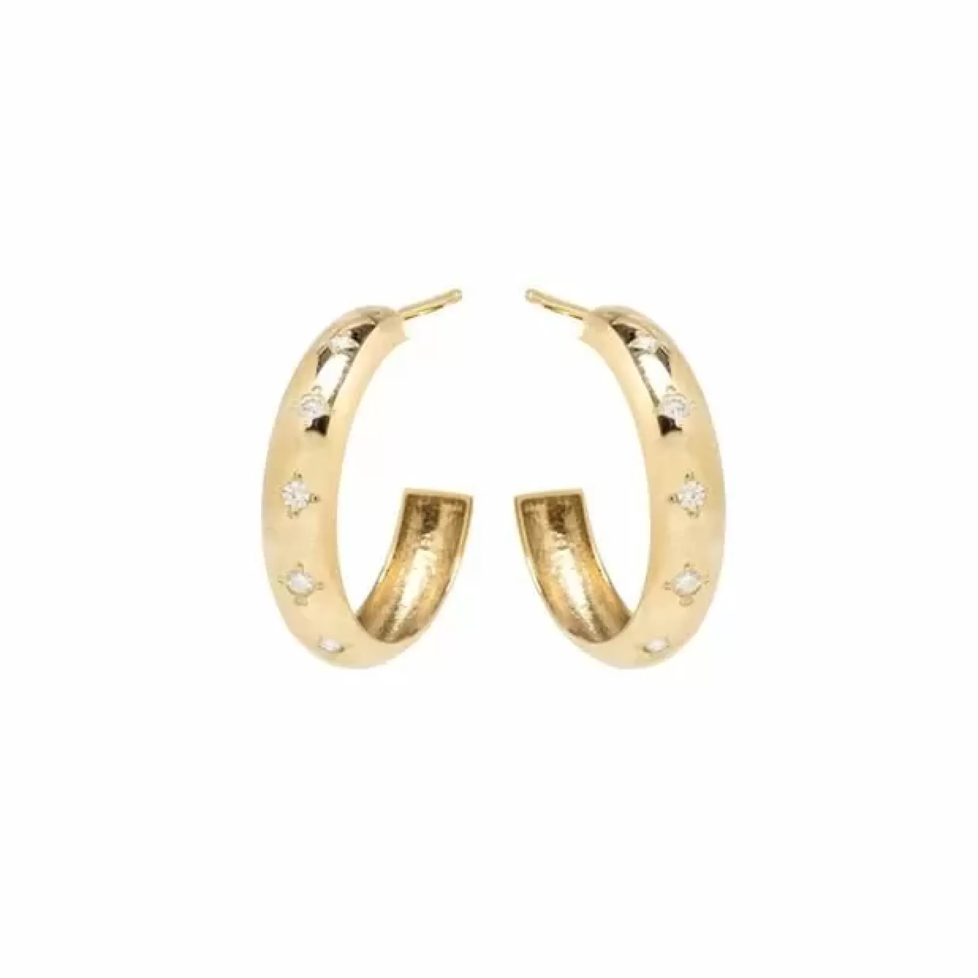 Zoe Chicco 14K Yellow Gold Half Round Hoop Earrings Outlet