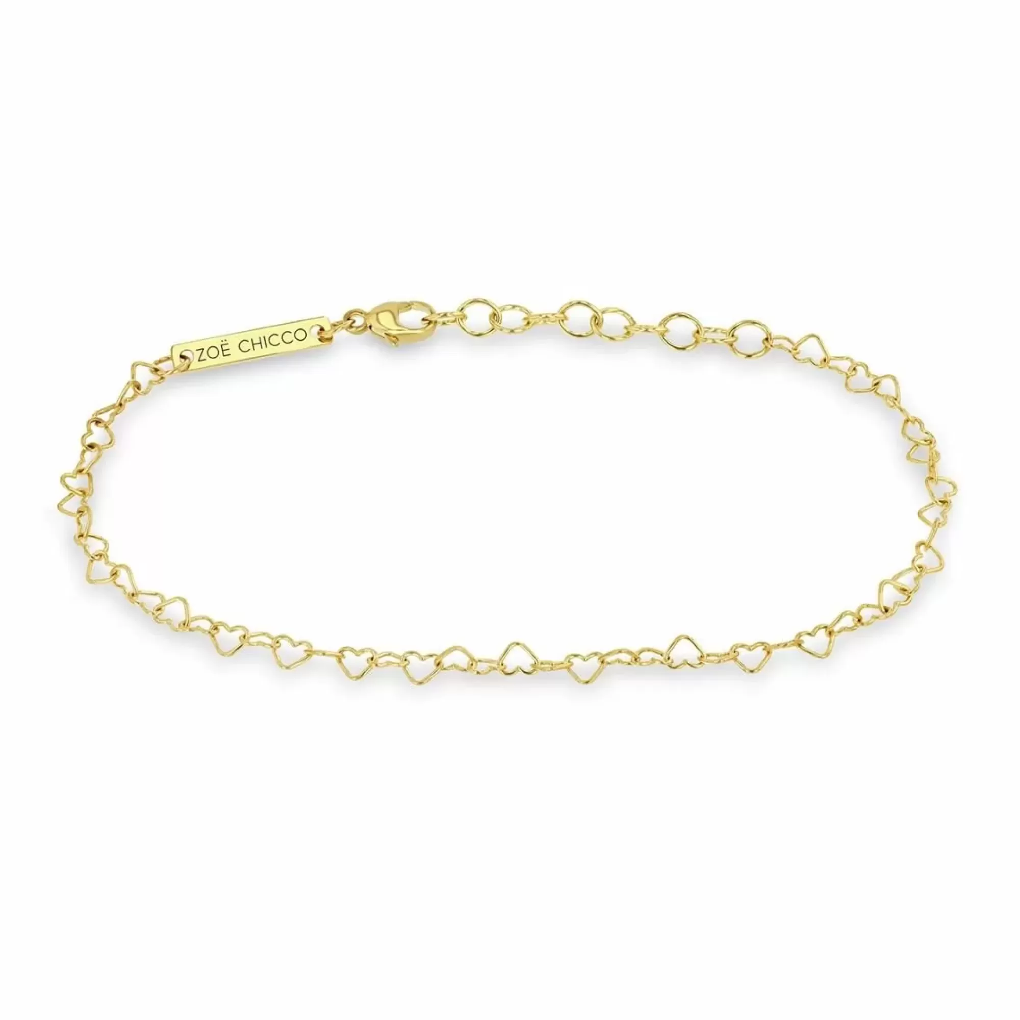 Zoe Chicco 14K Yellow Gold Heart Link Bracelet Shop